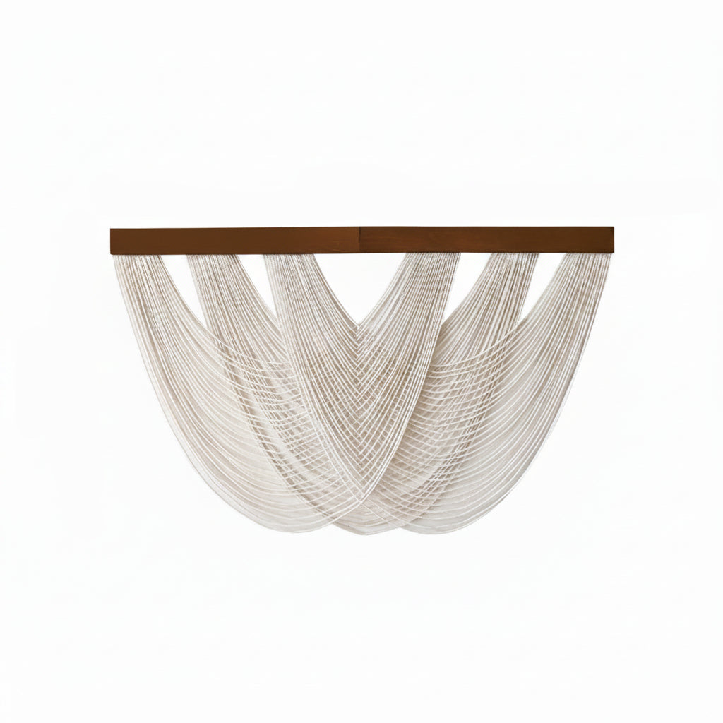 Geweven wandkleed macramé-stijl 100x60 cm boho interieur woonkamer slaapkamer natuurlijk textuur wanddecoratie | Sulvida