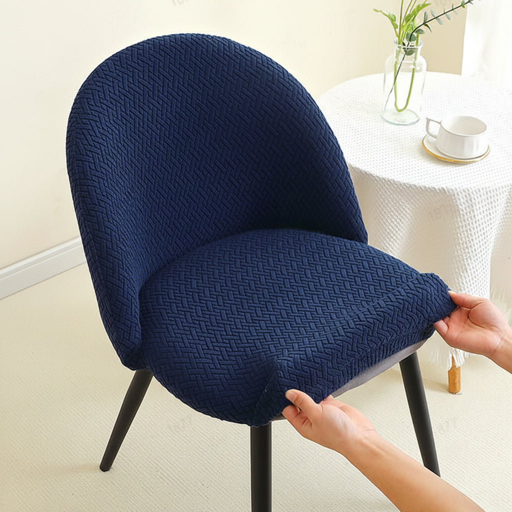 Lot de housses de chaise élastiques extensibles, modernes, unies, pour salle à manger, extensibles et protectrices | Sulvida