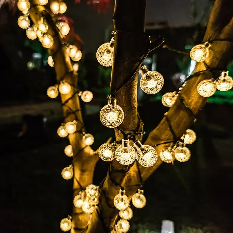 Solar Bollamp Lichtsnoer Buiten Waterdicht 8 Modi LED Verlichting Tuin Terras Feest Party Decoratie Sfeer | Sulvida