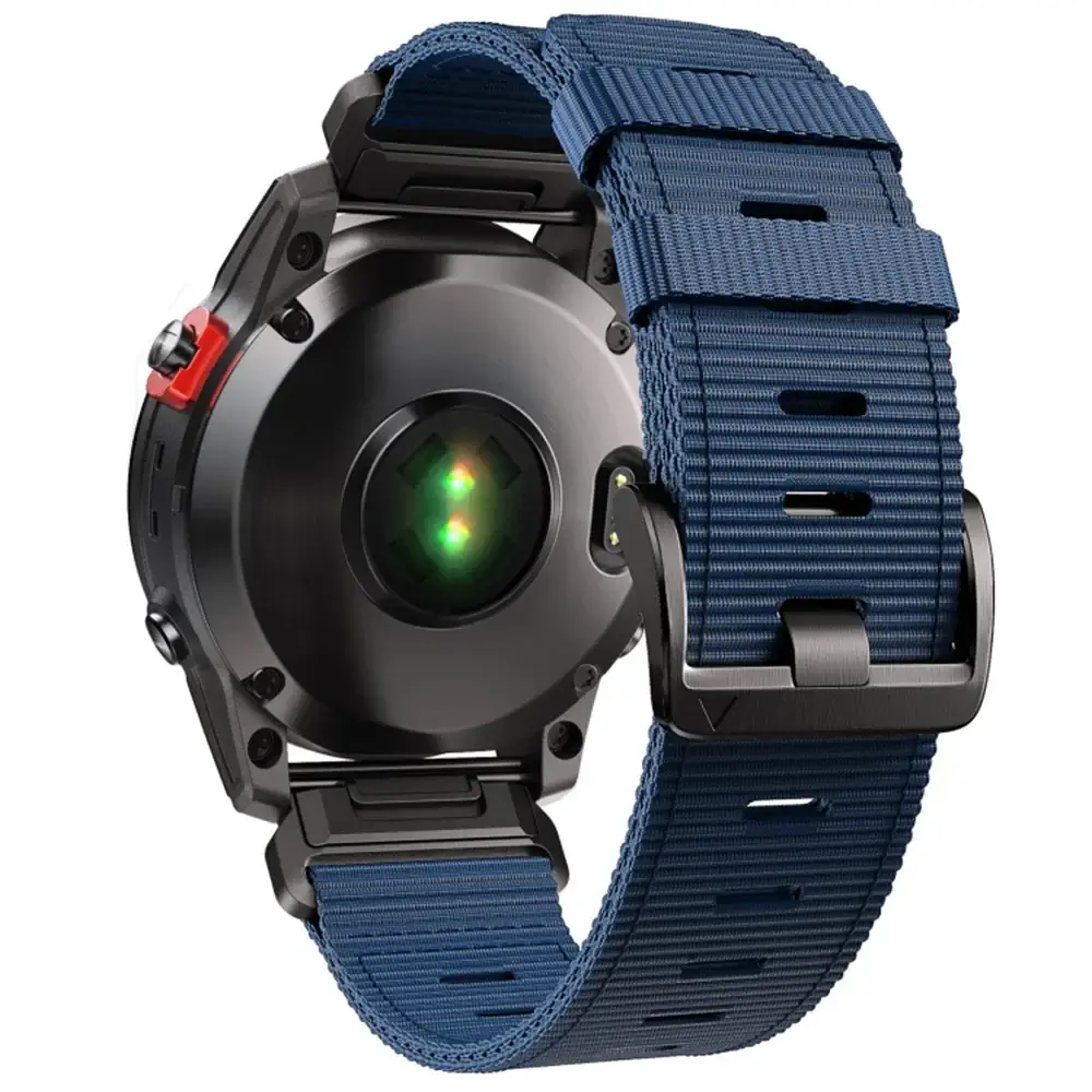 Bracelet de montre tactique en nylon - bracelet de remplacement durable QuickFit noir gris bleu kaki camouflage pour smartwatch | Sulvida