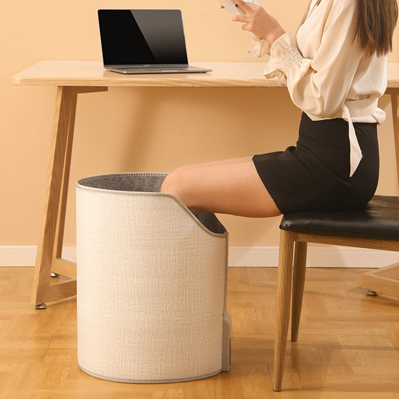 Elektrische voetenwarmer met 4 temperatuurstanden en digitaal display voor onder bureau comfort thuis | Sulvida