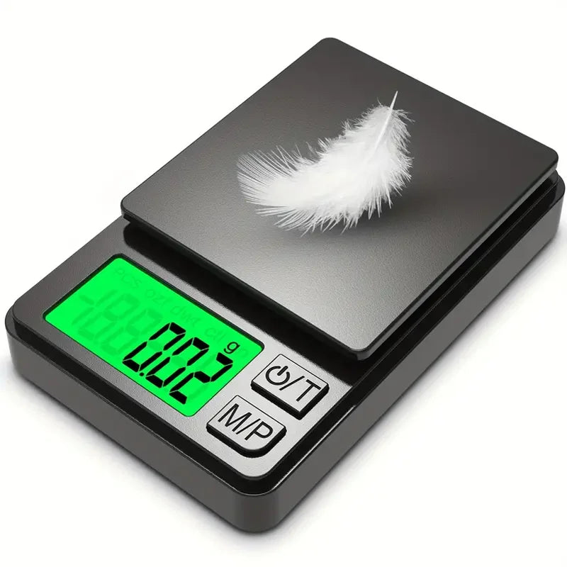 Digitale Precisieweegschaal Tot 1000g Zakformaat Kookweegschaal Juwelierweegschaal 0,1g Nauwkeurig Compact | Sulvida