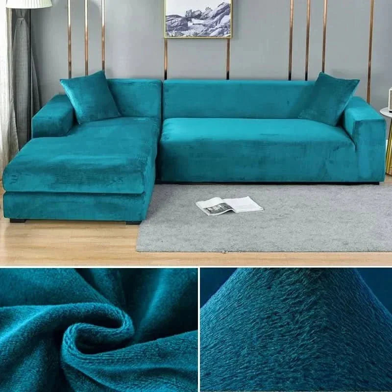 Fluwelen Bankhoes Elastisch met Antislip – Beschermt Bank tegen Vlekken Huisdieren en Slijtage Zacht | Sulvida