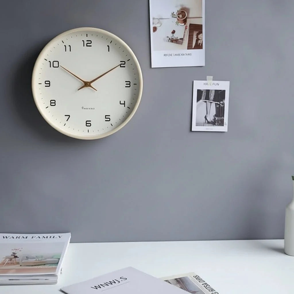 Wandklok Hout Scandinavisch Design 25cm 30cm Minimalistisch Stille Uurwerk Woonkamer Keuken Interieur | Sulvida