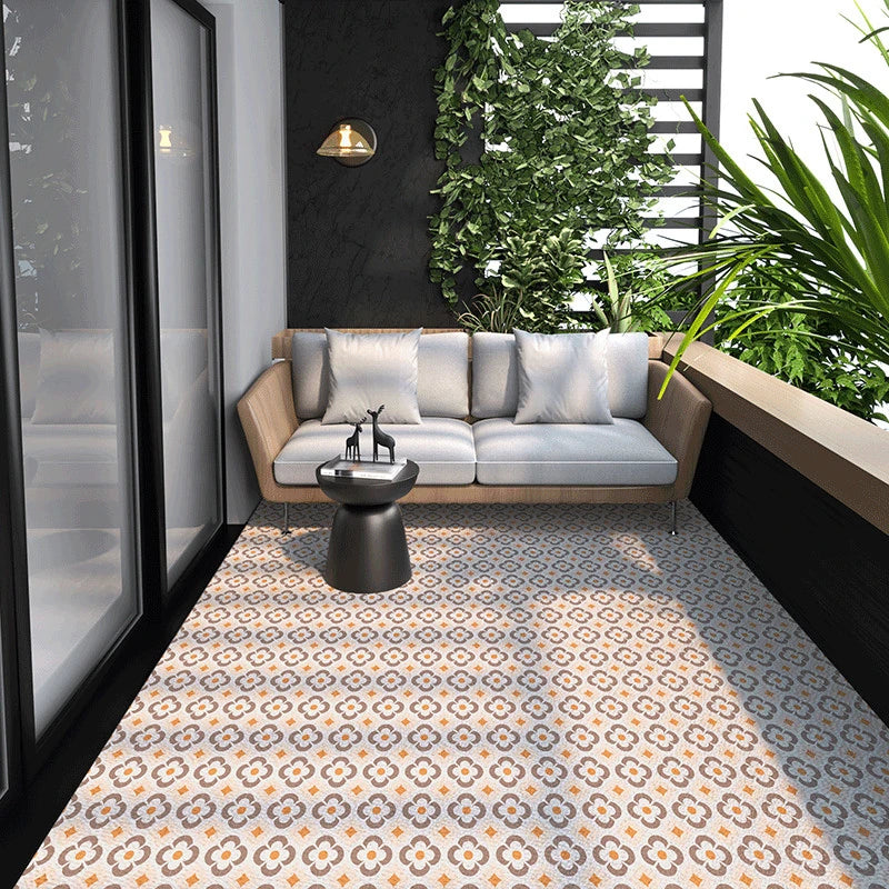 Antislip Vloerkleed PVC Leer 100x200 cm Wasbaar Binnentapijt Keuken Entree Woonkamer Geometrisch Design | Sulvida