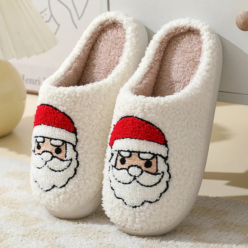 Huisslippers Peperkoek Motief Zachte Pluche Binnenschoenen Winterwarm Dames Heren Unisex Kerstcadeau | Sulvida