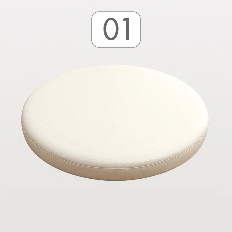 Rond Zitkussen met Memory Foam en Kunstleer 30-40 cm voor Eetkamerstoel Barkruk Bureaukruk Antislip Comfortabel | Sulvida