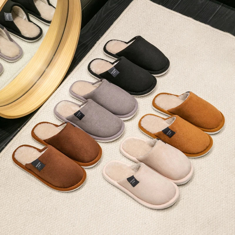 Suède Pantoffels Heren Binnenshuis Antislip Winterschoenen Sloffen Indoor Huisschoenen Stil Warm Comfortabel | Sulvida