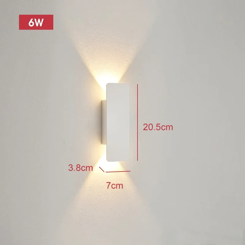 Applique extérieure LED 18W, aluminium noir, étanche IP65, éclairage extérieur moderne, installation facile au jardin | Sulvida