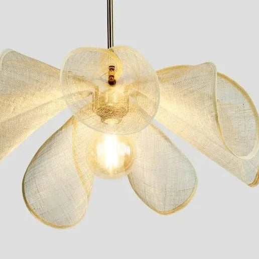 Hanglamp Linnen Kap Messing Frame Warm Licht E27 Eetkamer Woonkamer Slaapkamer Elegant Design Sfeerverlichting | Sulvida