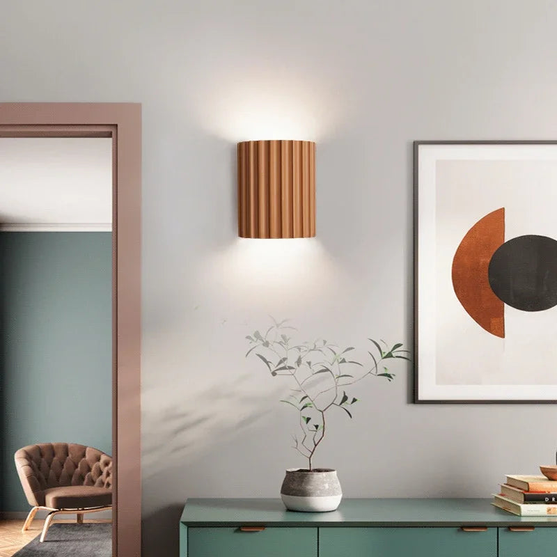 Moderne Wandlamp met Reliëf Hars Wit Groen Bruin Zwart Omhoog Omlaag Verlichting Slaapkamer Gang Woonkamer | Sulvida