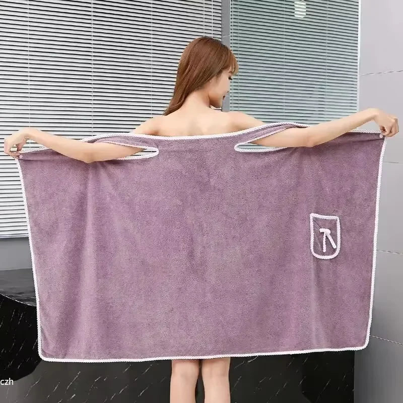 Paréo de bain portable 80x135cm en polaire corail à séchage rapide, pour sauna, piscine, spa, salle de sport et plage | Sulvida