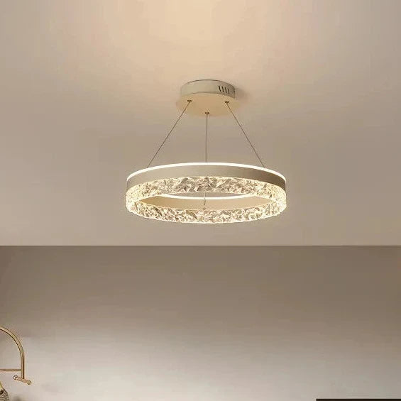 Ronde LED Kroonluchter Metaal Acryl Dimbaar Verstelbaar Hanglamp Eetkamer Woonkamer Foyer Slaapkamer Design | Sulvida