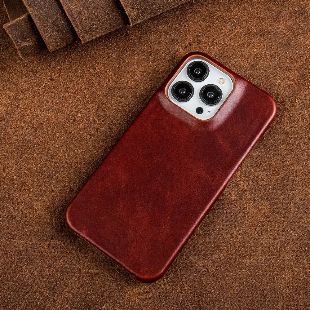 Étui pour iPhone en cuir de vache véritable, professionnel, haut de gamme, fait main, fermeture magnétique, porte-cartes, protection | Sulvida