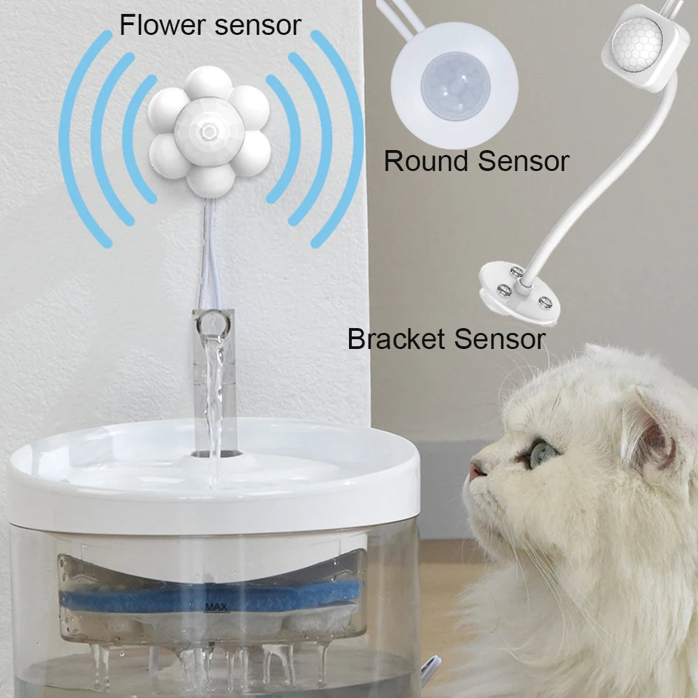 Automatische Drinkfontein Hond & Kat Bewegingssensor USB Oplaadbaar Waterfilter Huisdier Waterdispenser | Sulvida