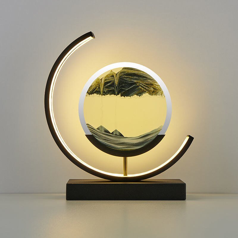 Decoratieve Tafellamp met Bewegend Zand Kleureffect LED Verlichting Sfeerverlichting Woonkamer Slaapkamer | Sulvida