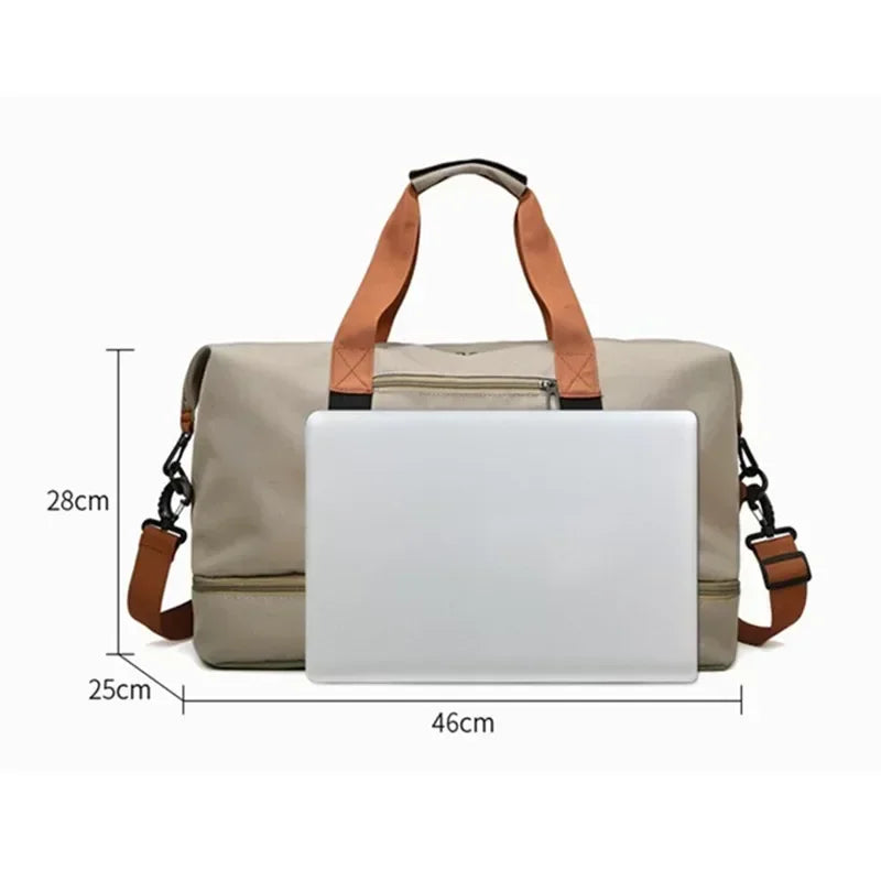 Multifunctionele Sporttas voor Dames 46×28×25cm Waterafstotend met Schoenenvak voor Fitness Gym Reizen | Sulvida