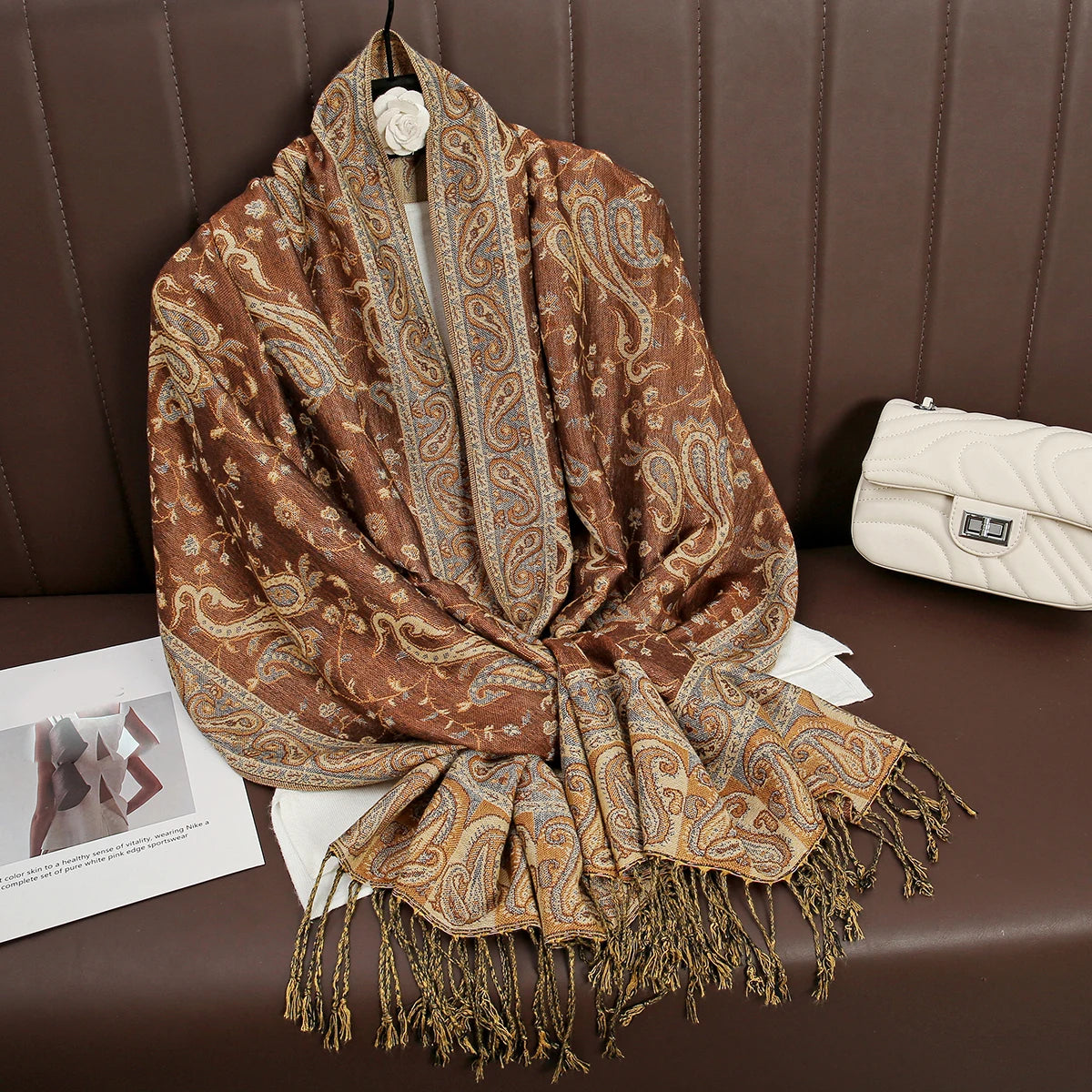 Kasjmier-gevoel Dames Sjaal 70×190 cm Polyester Warme Herfst Winter Omslagdoek Fashion Stola Accessoire | Sulvida