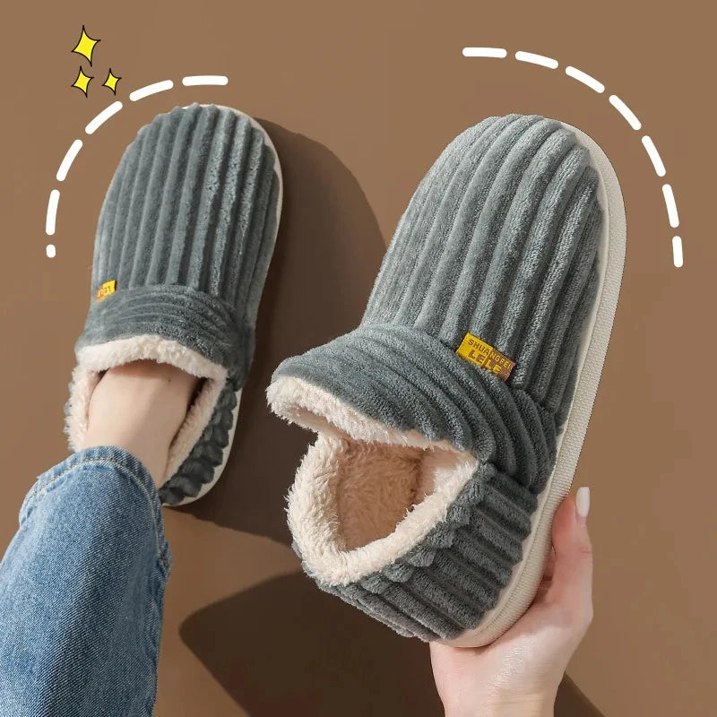 Winterpantoffels Pluche Heren Dames Zachte Zool Bontslippers Warm Huisschoenen Antislip Comfortabel Binnen | Sulvida