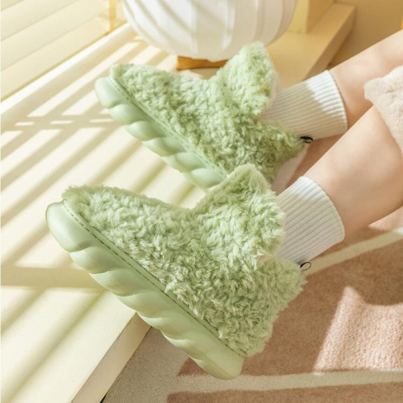 Warme Pluchen Dames Huisschoenen Antislip Comfortabel Zacht Gevoerd Pantoffels voor Thuis Winter Indoor | Sulvida