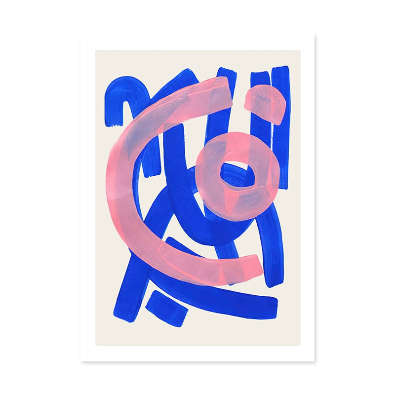 Canvasdoek met Kleurrijke Penseelstreken Wanddecoratie Abstract Modern Kunstwerk voor Woonkamer Slaapkamer | Sulvida