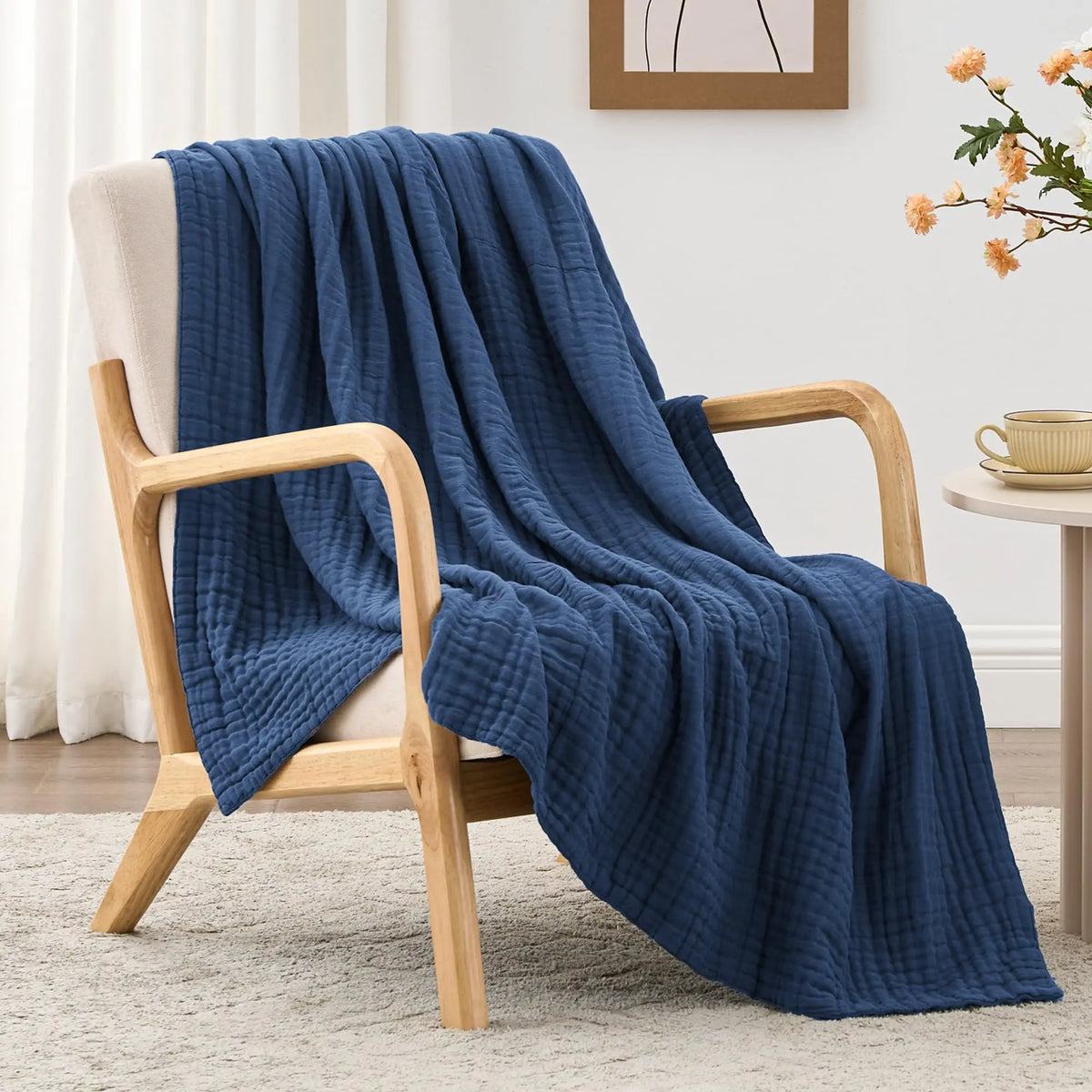Mousseline Deken 6-Laags Katoen Zacht Ademend voor Bank Sofa Bed Wieg Reis Lichtgewicht Warm Gezellig Plaid | Sulvida