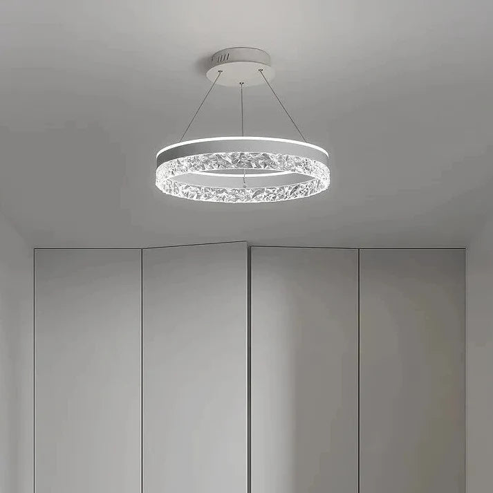 Ronde LED Kroonluchter Metaal Acryl Dimbaar Verstelbaar Hanglamp Eetkamer Woonkamer Foyer Slaapkamer Design | Sulvida