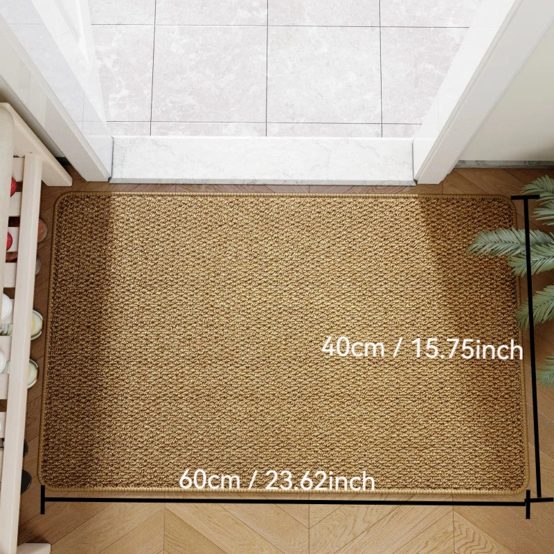 Antislip Deurmat Jutelook Grijs Wit Bruin Entree Vloerkleed Wasbaar Buitenmat Hal Balkon Modern Duurzaam | Sulvida