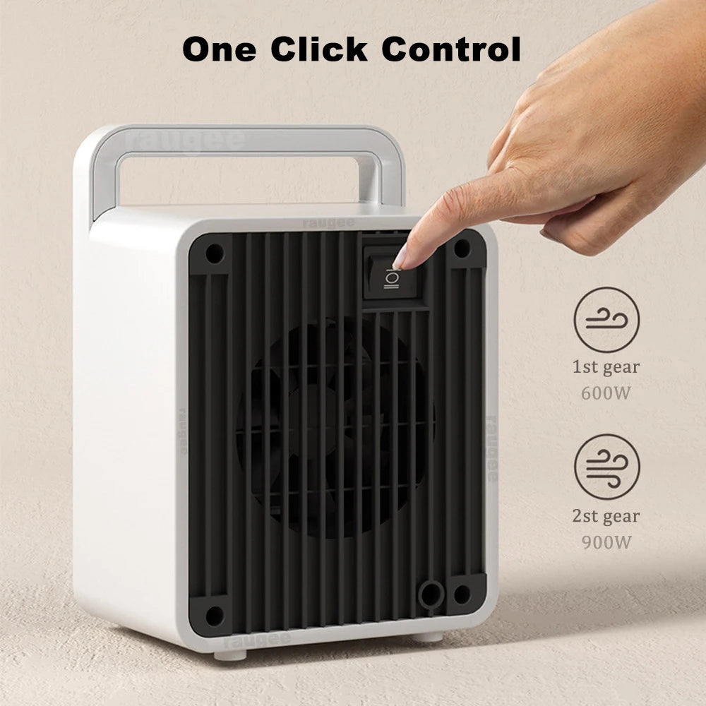 Compacte Keramische Kachel 600W Bureau Verwarmer Snelle Opwarmtijd Draagbaar Veilig Kantoor Slaapkamer | Sulvida