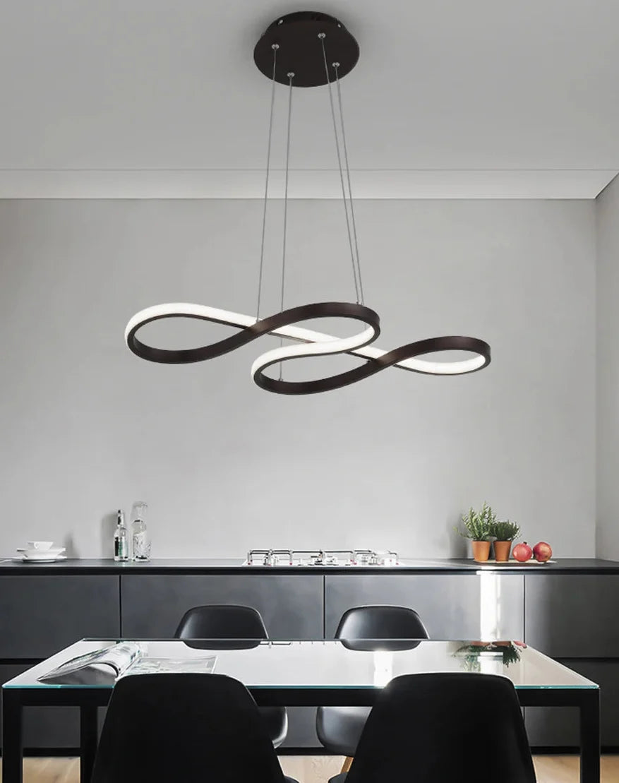 Moderne Hanglamp Aluminium Zwart Goud LED Dimbaar Eetkamer Slaapkamer Woonkamer Sfeervol Interieur Design | Sulvida