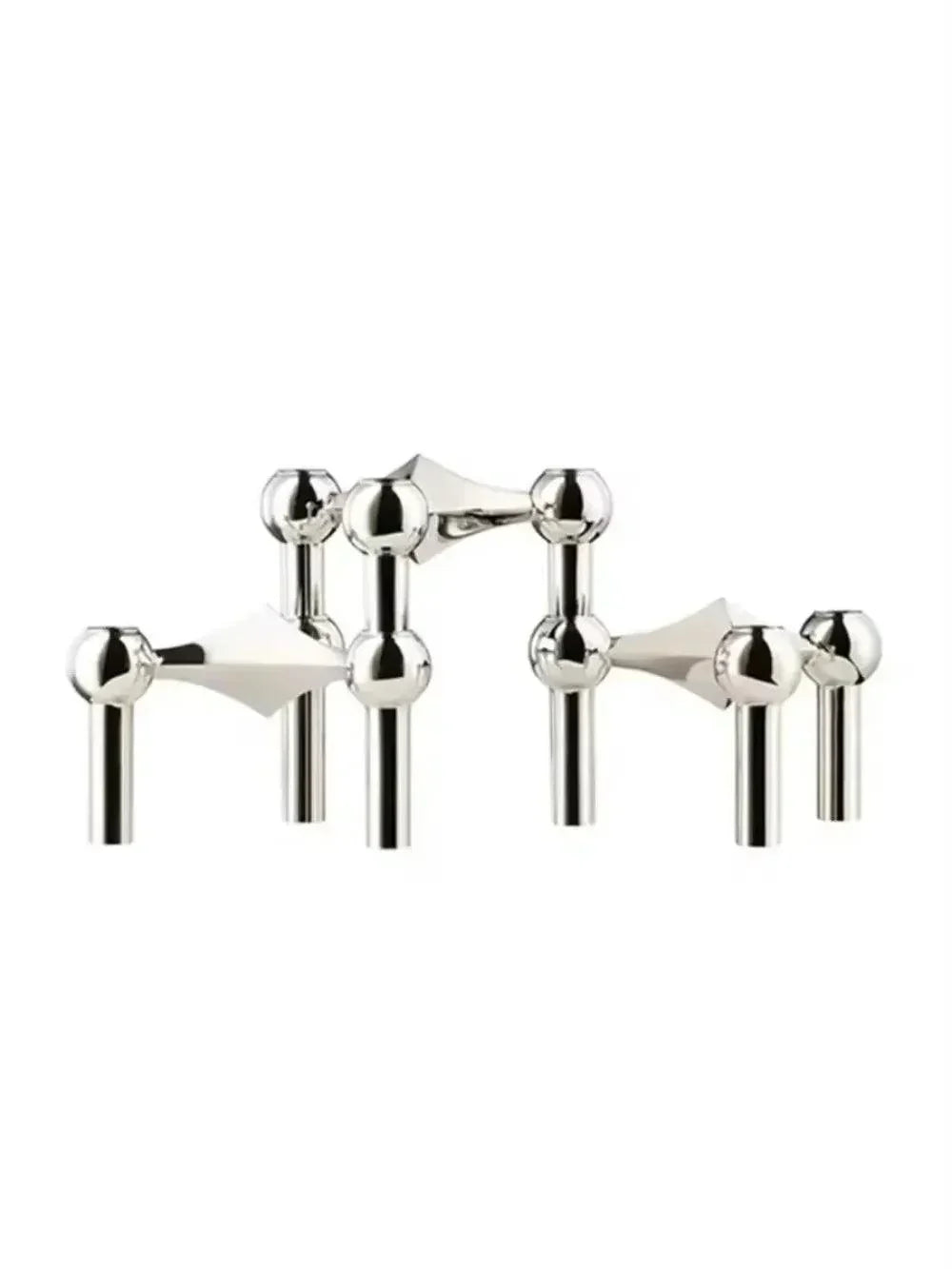 Metalen kandelaar modulair moleculair design in 3 kleuren | Moderne sculptuur staand of combineerbaar | Sulvida