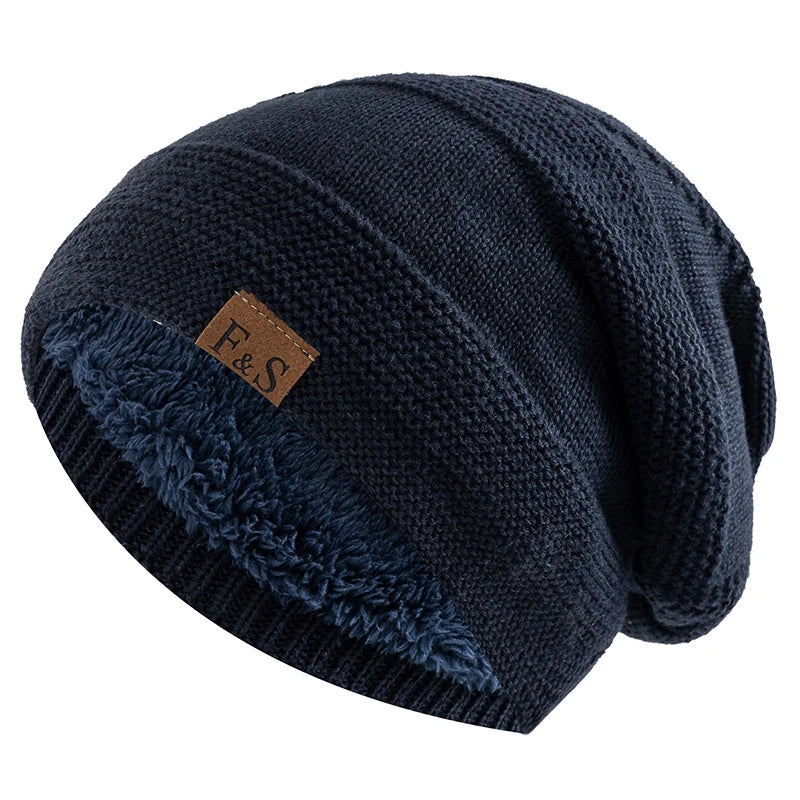 Gebreide Slouchy Wintermuts met Zachte Voering Unisex Beanie Hoofddeksel voor Koude Dagen Casual Stijl | Sulvida