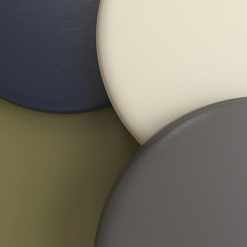 Rond Zitkussen met Memory Foam en Kunstleer 30-40 cm voor Eetkamerstoel Barkruk Bureaukruk Antislip Comfortabel | Sulvida