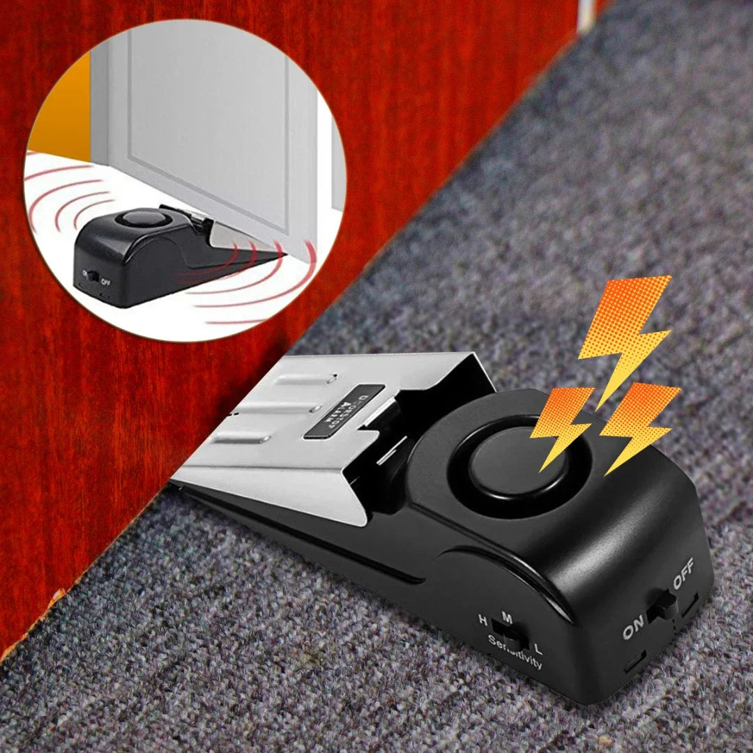 120dB Deurstopper met Alarm Beveiligingswig Trilalarm Zonder Installatie Compact Opvouwbaar Deuralarm | Sulvida