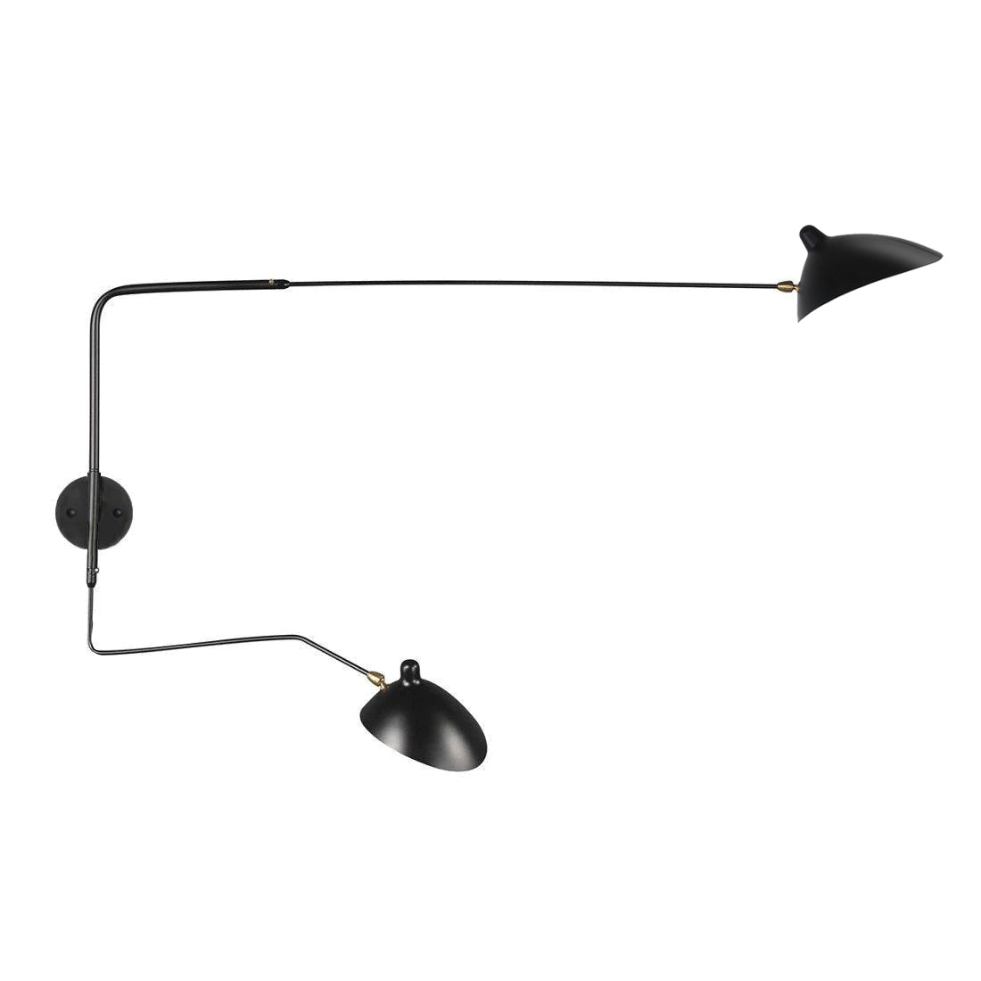 Wandlamp met verstelbare arm zwart metaal modern design 120 cm verstelbaar woonruimte leeshoek werkplek | Sulvida
