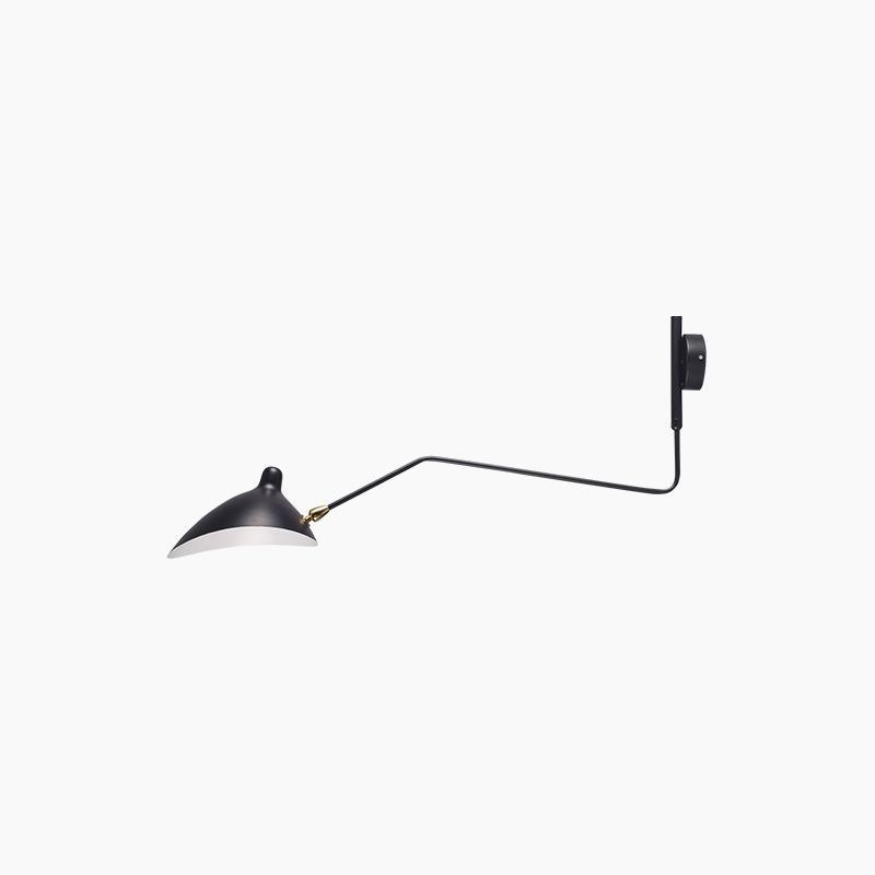 Wandlamp met verstelbare arm zwart metaal modern design 120 cm verstelbaar woonruimte leeshoek werkplek | Sulvida