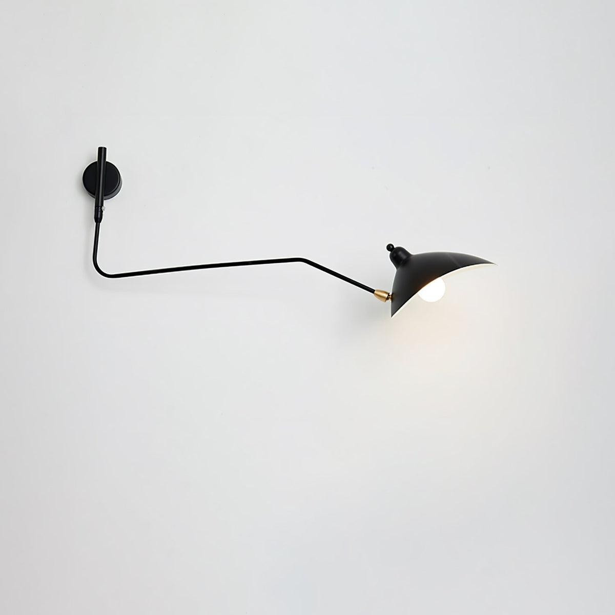 Wandlamp met verstelbare arm zwart metaal modern design 120 cm verstelbaar woonruimte leeshoek werkplek | Sulvida