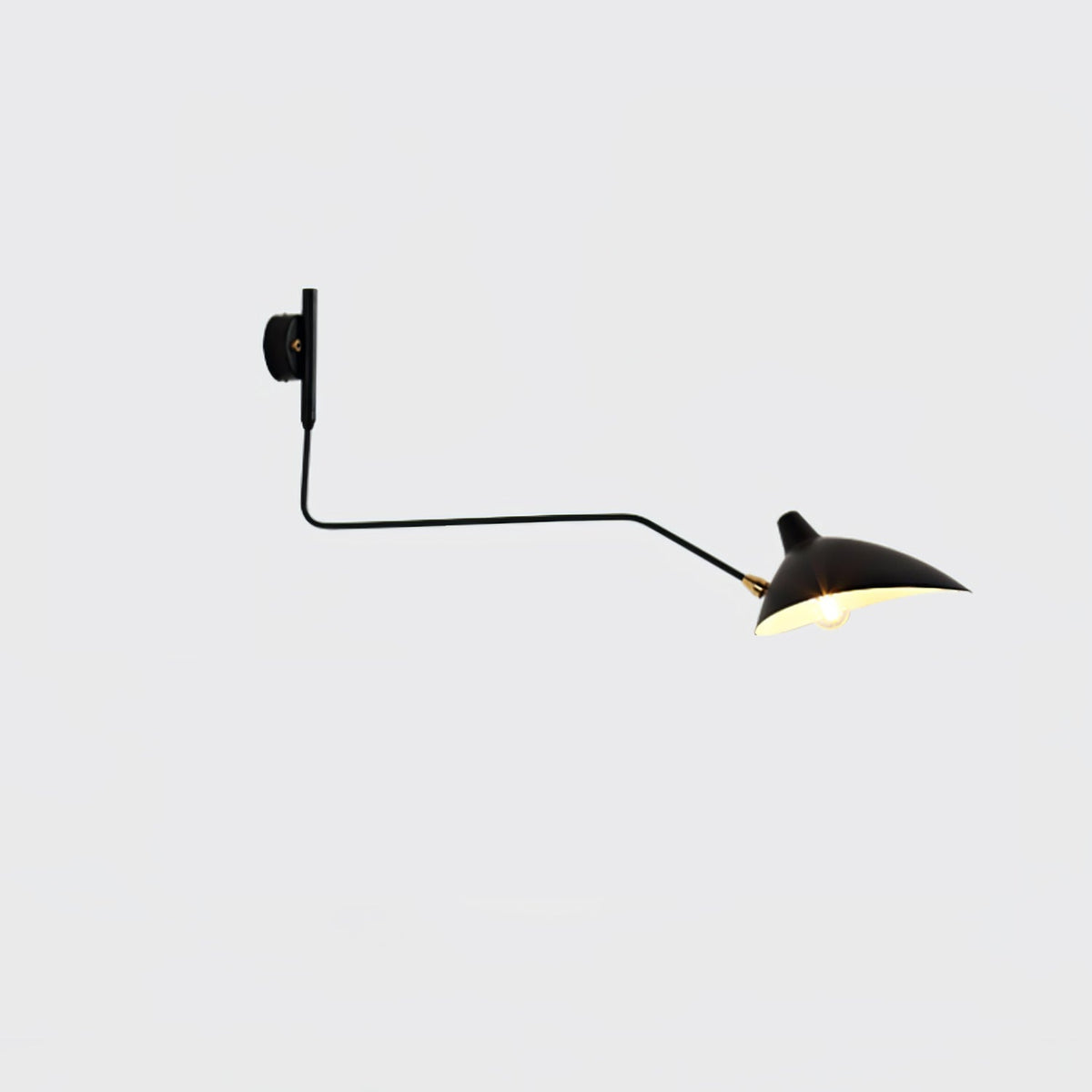 Wandlamp met verstelbare arm zwart metaal modern design 120 cm verstelbaar woonruimte leeshoek werkplek | Sulvida