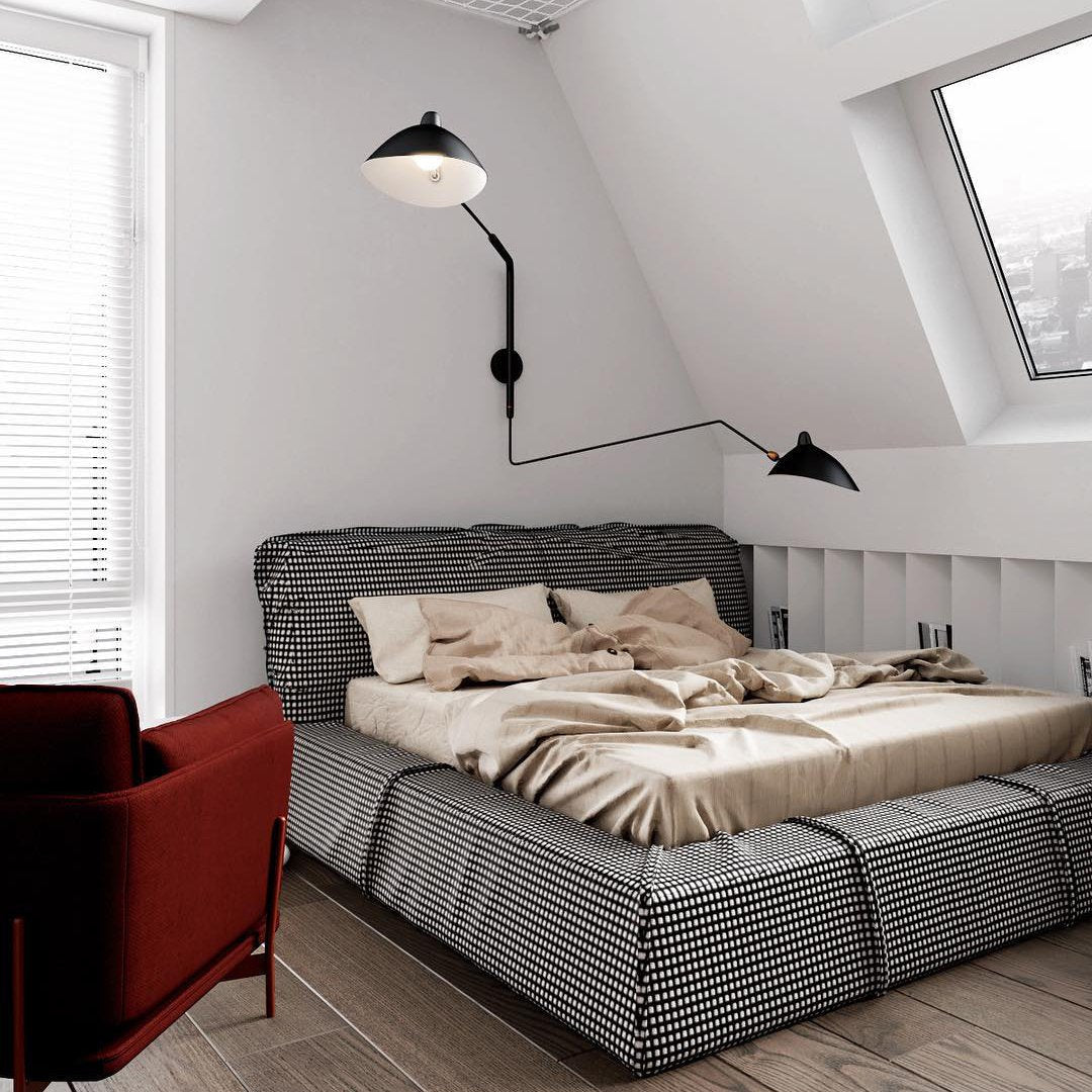 Wandlamp met verstelbare arm zwart metaal modern design 120 cm verstelbaar woonruimte leeshoek werkplek | Sulvida