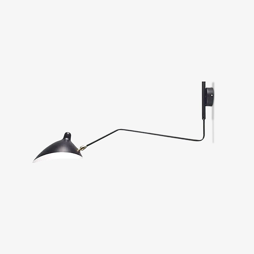 Wandlamp met verstelbare arm zwart metaal modern design 120 cm verstelbaar woonruimte leeshoek werkplek | Sulvida