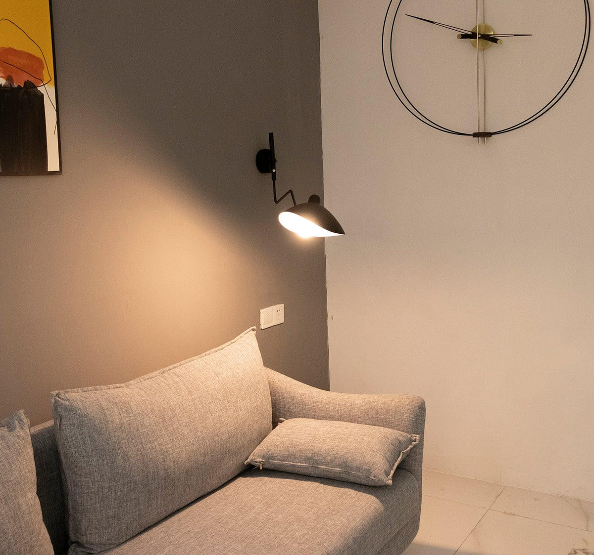 Wandlamp met verstelbare arm zwart metaal modern design 120 cm verstelbaar woonruimte leeshoek werkplek | Sulvida