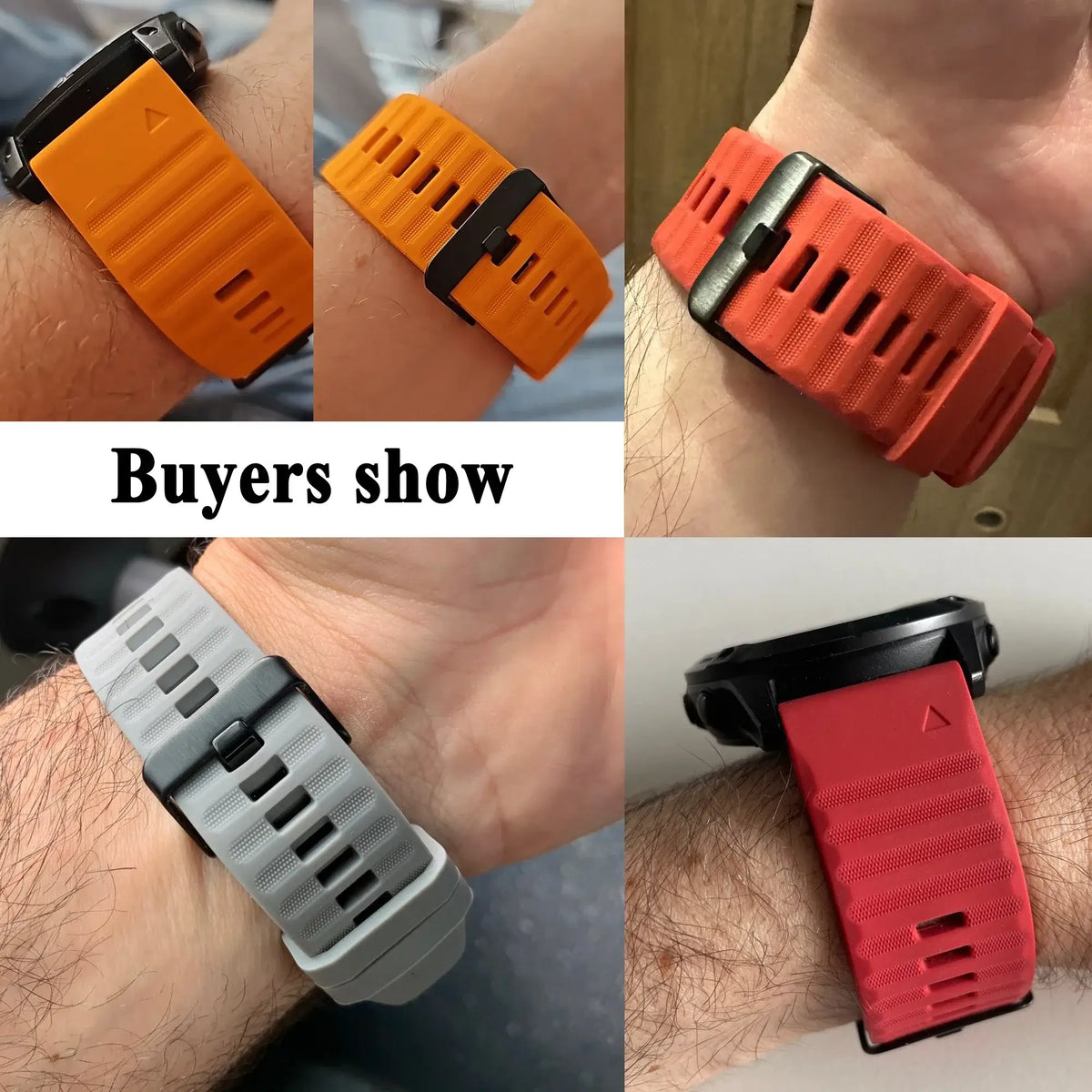 Bracelet de montre en silicone sportif universel, interchangeable, coloré, confortable et respirant, QuickFit 20mm 22mm 26mm | Sulvida
