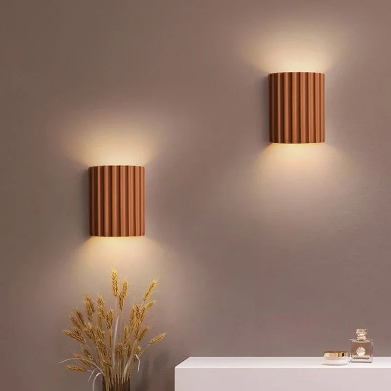 Moderne Wandlamp met Reliëf Hars Wit Groen Bruin Zwart Omhoog Omlaag Verlichting Slaapkamer Gang Woonkamer | Sulvida