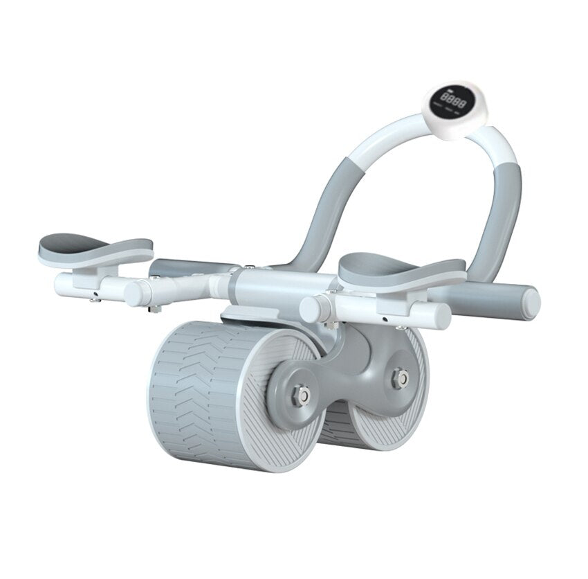 Buikspierwiel met Elleboogsteun Zwart Oranje Grijs Fitness Core Training Workout Oefening Roller Home Gym | Sulvida