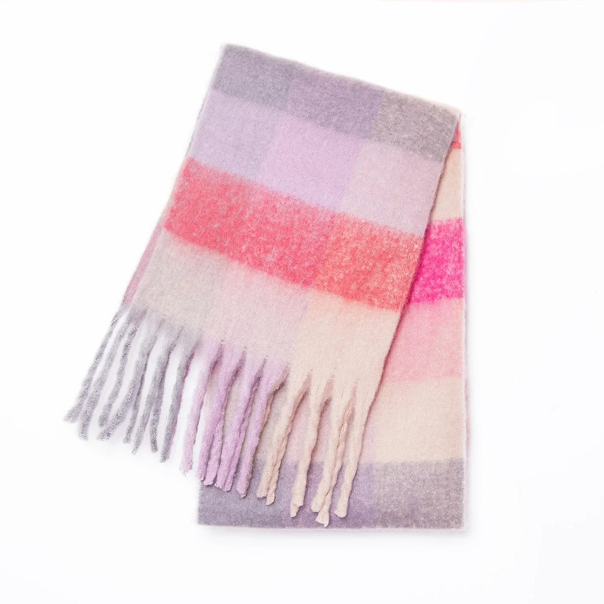 Luxe Gestreepte Wintersjaal Cashmere 38×230 cm Dames Heren Warme Halsdoek Zachte Wollen Sjaal Mode Accessoire | Sulvida