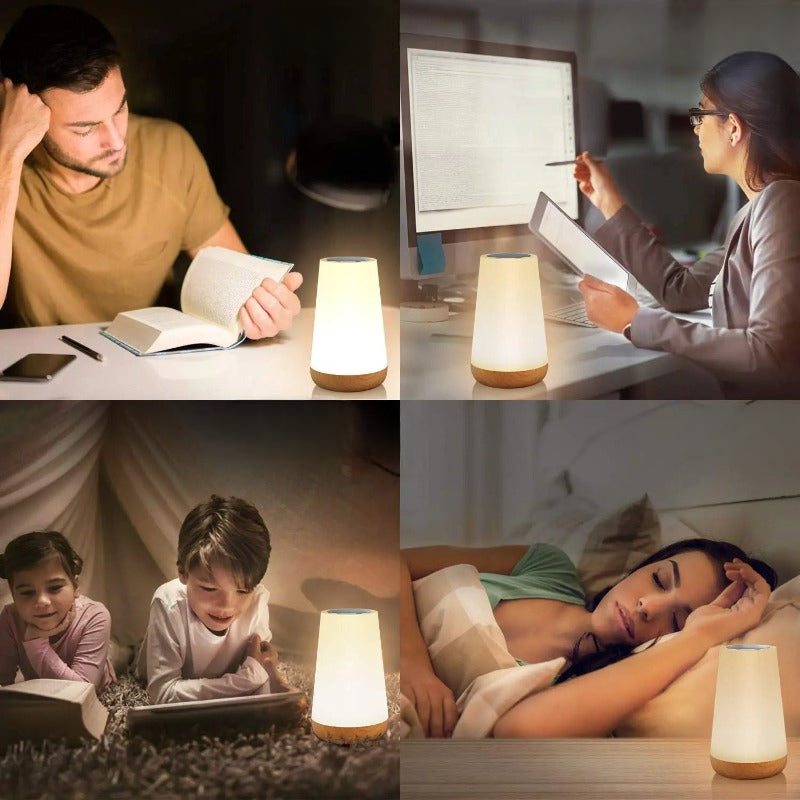 RGB-Tafellamp met Afstandsbediening en Touchbediening – 13 Kleuren, 5 Helderheid Niveaus, Dimbaar Nachtlampje voor Slaapkamer, Woonkamer & Kinderkamer | Sulvida
