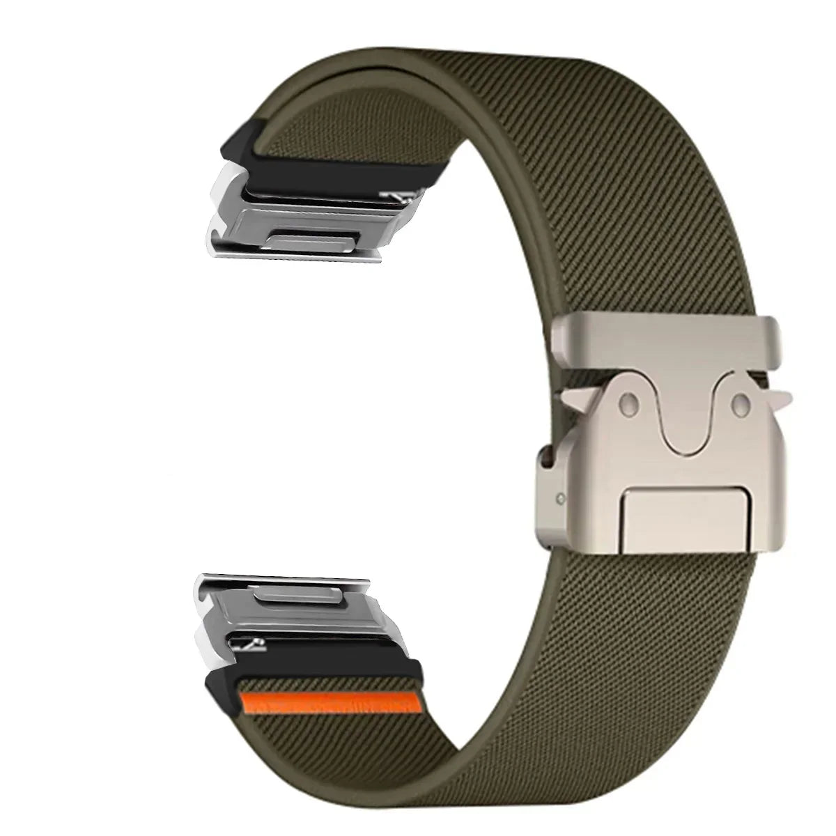 Bracelet de montre en nylon 22-26 mm style militaire Garmin résistant à l’usure, réglable, noir, gris, vert, unisexe, sportif | Sulvida