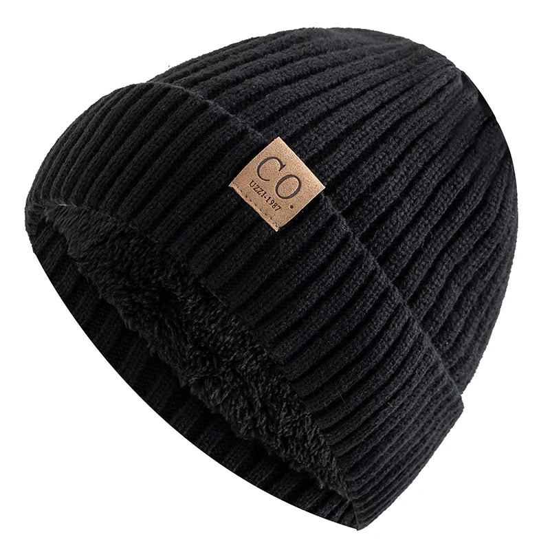 Gebreide wintermuts met zachte voering unisex grijs zwart beige navy wit voor warme oren hoofddeksels | Sulvida