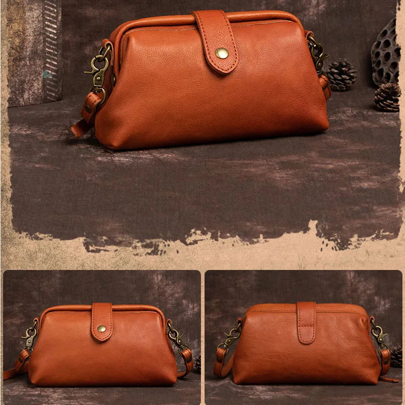 Handgemaakte Retro Schoudertas Vintage Leer Dames Crossbody Dagelijkse Accessoire Stijlvol Draagtas Mode | Sulvida