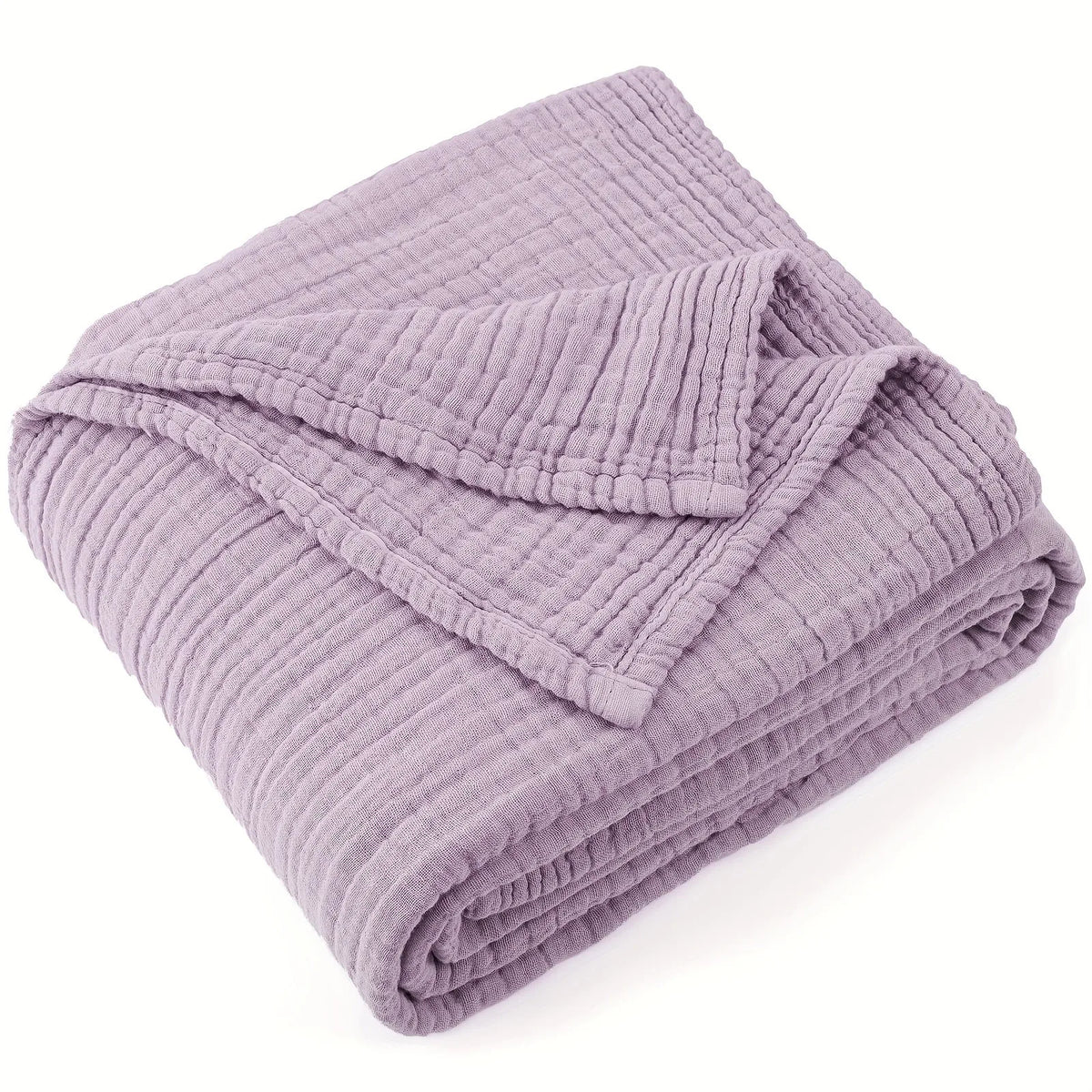 Katoenen Plaid Zeslaags Luchtig Zomerdeken Ademend Lichtgewicht Muslin Gauze Deken voor Bank Bed Sofa | Sulvida